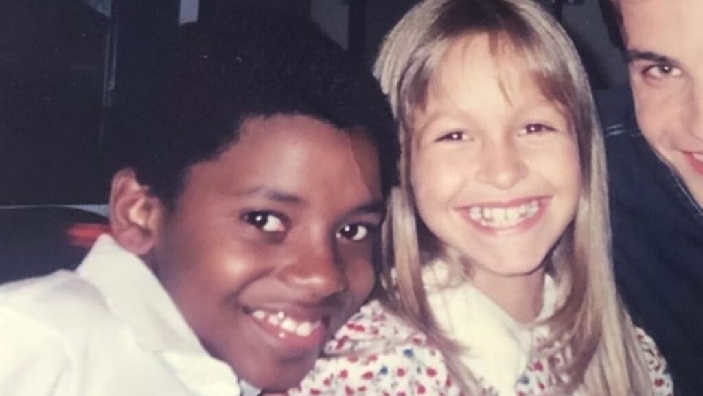 Samuel Melo com Carla Diaz nos bastidores de Laços de Família