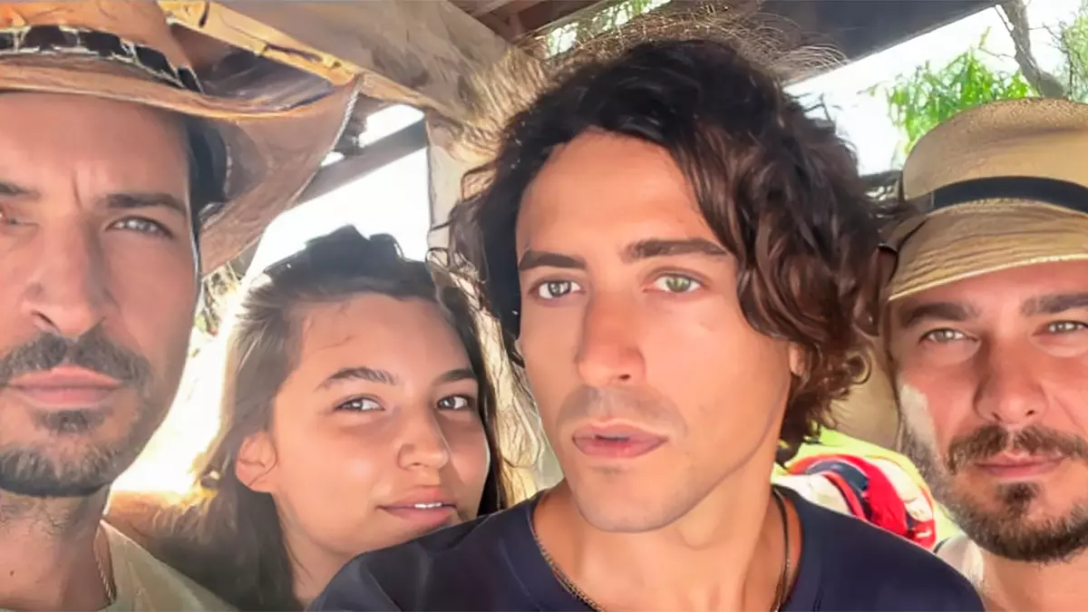 Leandro Lima, Alanis Guillen, Jesuíta Barbosa e Thommy Schiavo, do elenco da segunda versão de Pantanal