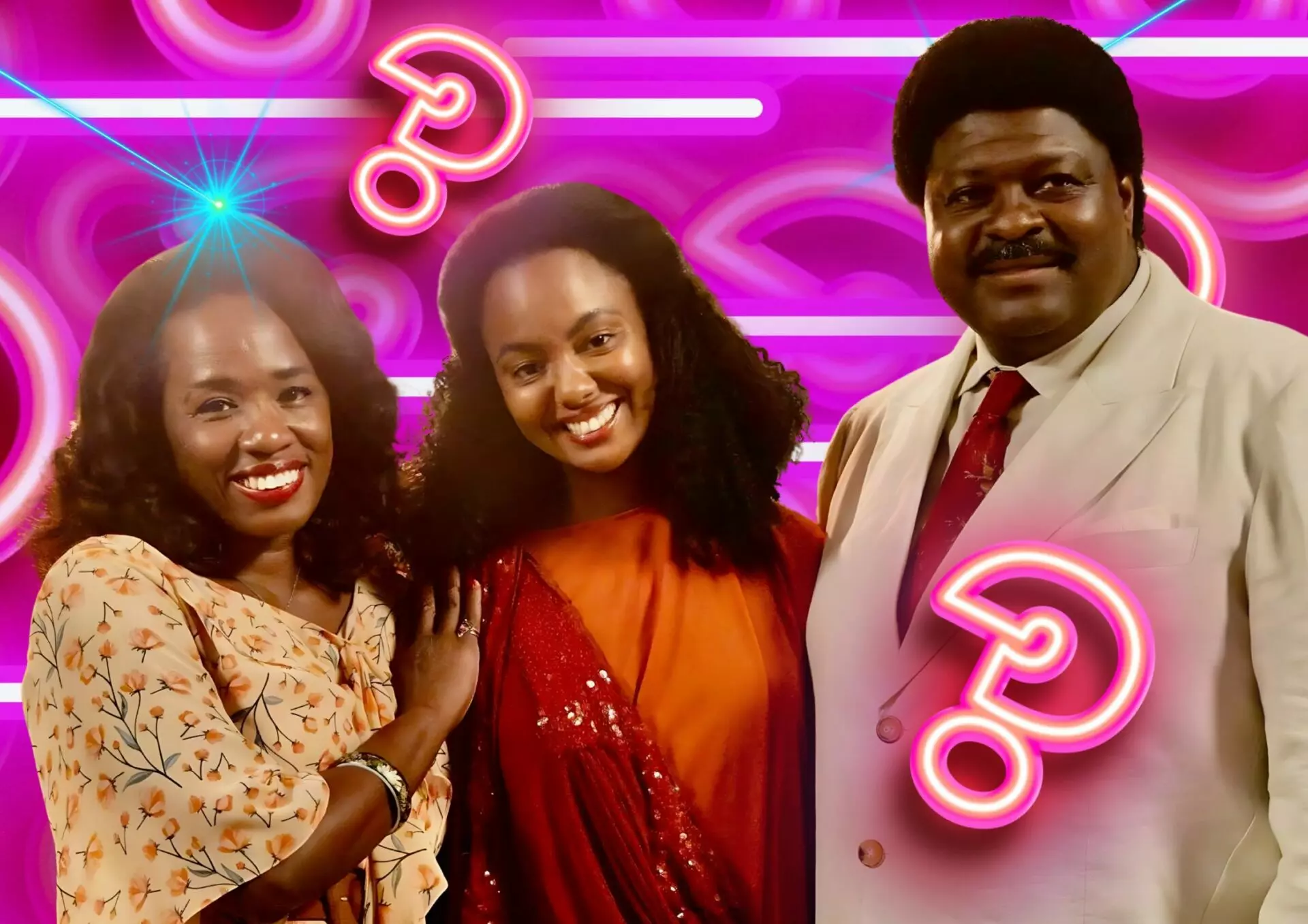 Vera (Tatiana Tiburcio), Ruth de Souza (Eli Ferreira) e Sebastião (Cridemar Aquino) em Garota do Momento