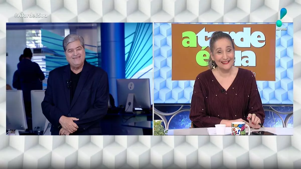 José Luiz Datena e Sonia Abrão no A Tarde É Sua