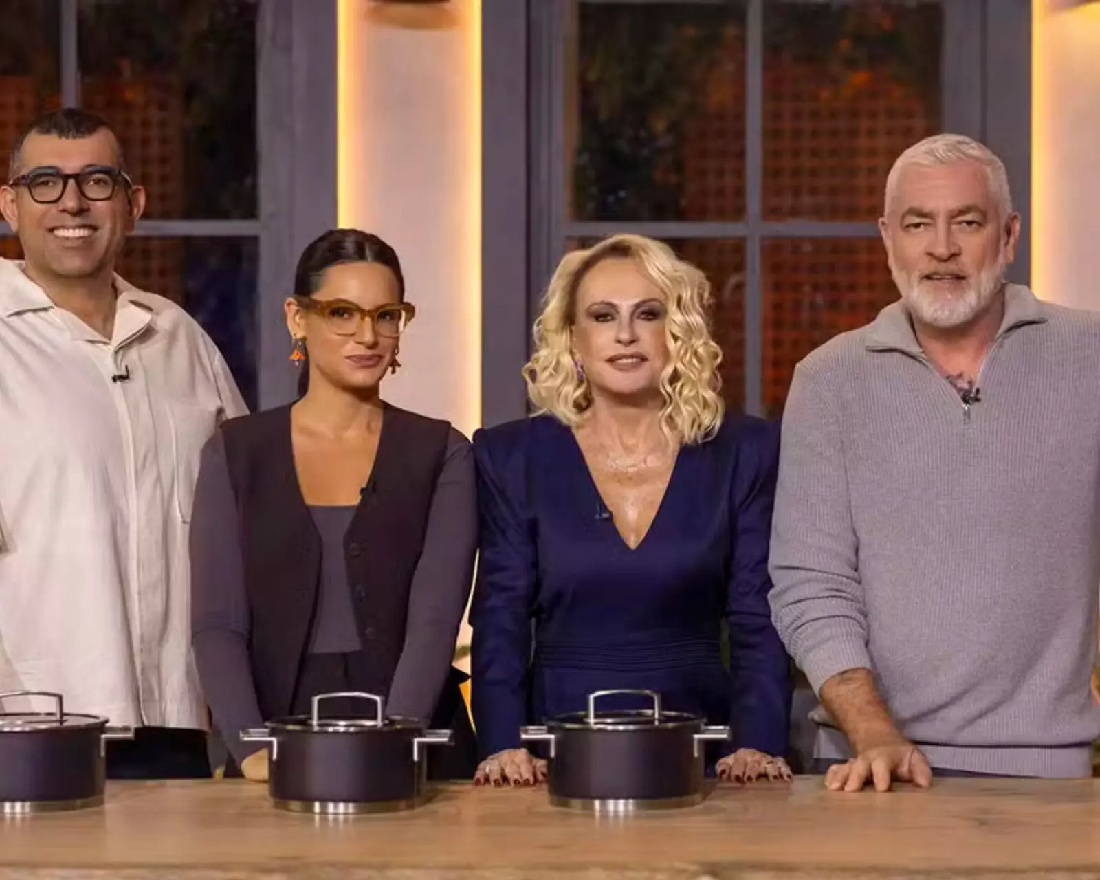 Ana Maria Braga, Jefferson Rueda, Renata Vanzetto e Alex Atala