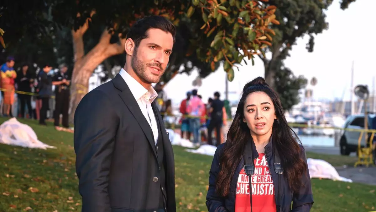 Tom Ellis e Aimee Garcia em Lúcifer