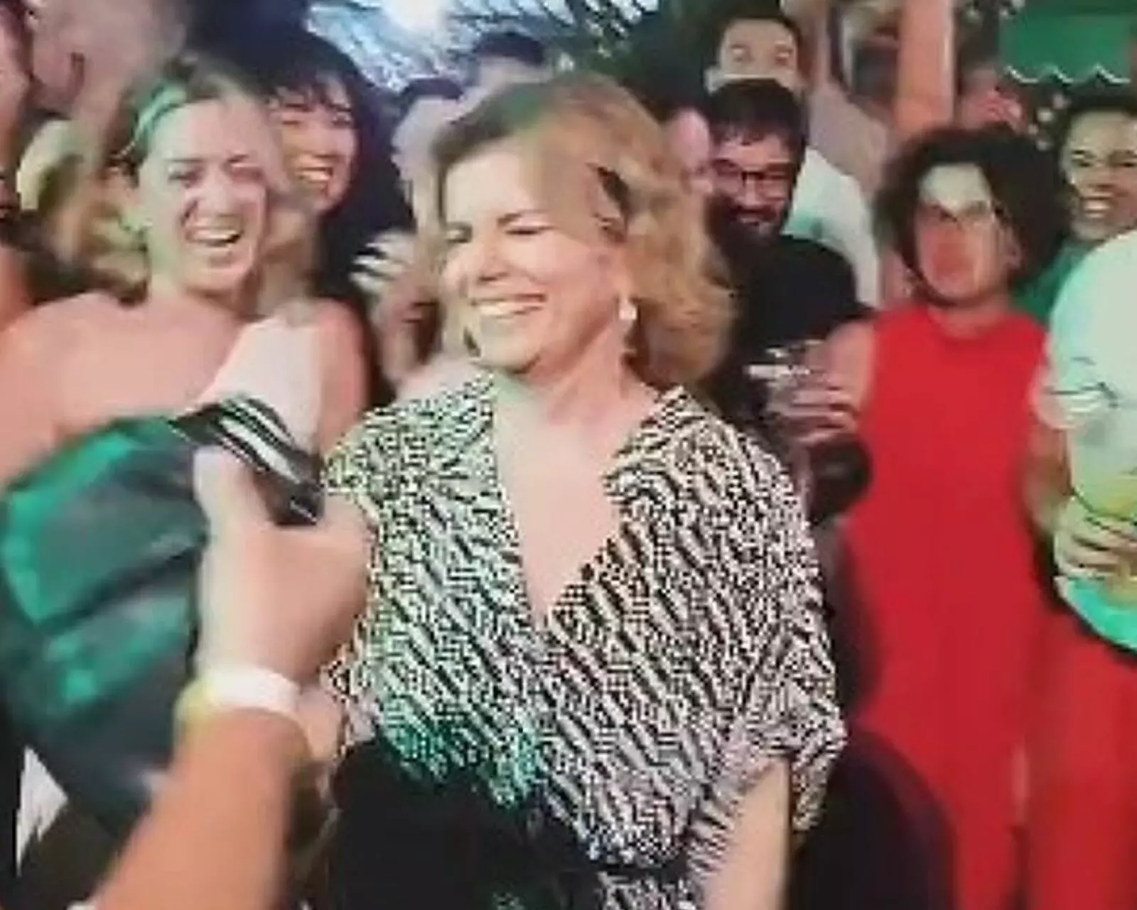 Debora Bloch em festa do elenco de Vale Tudo