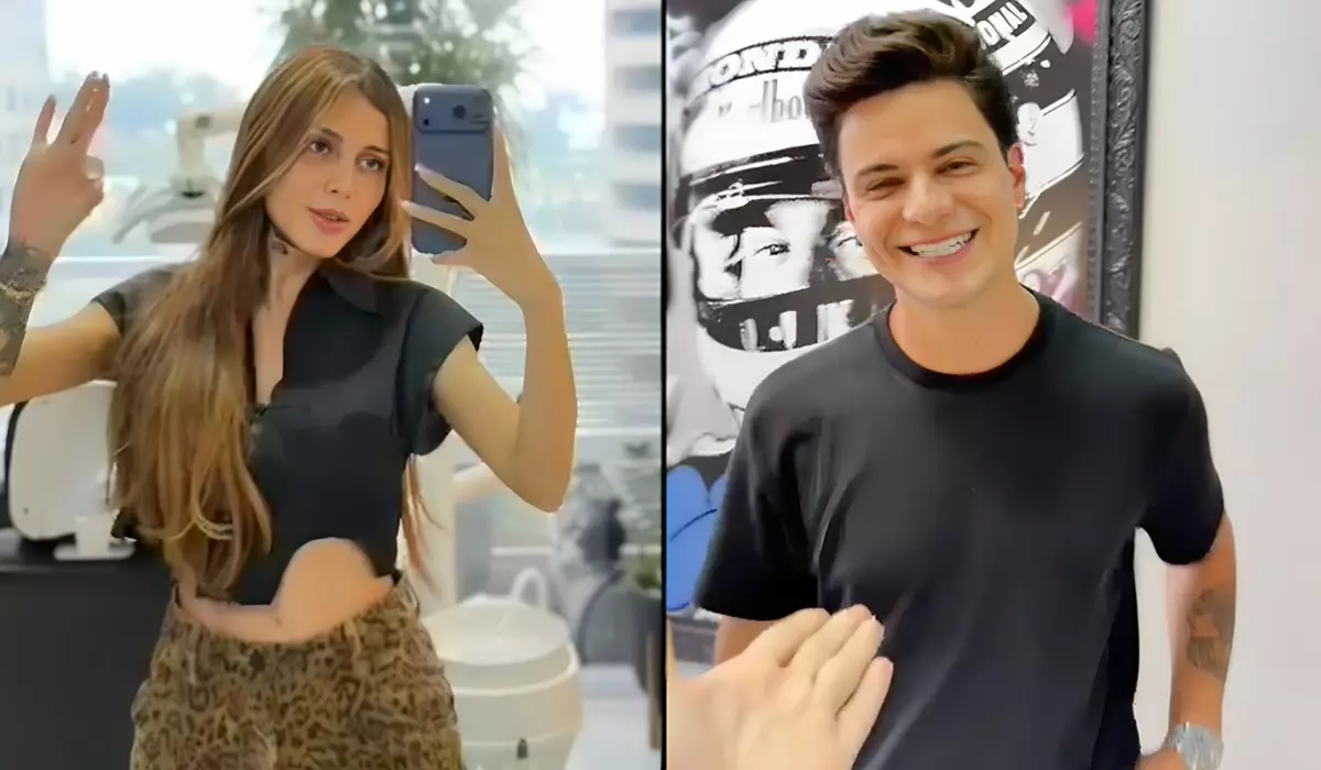 Fernanda Campos e o dentista Gato