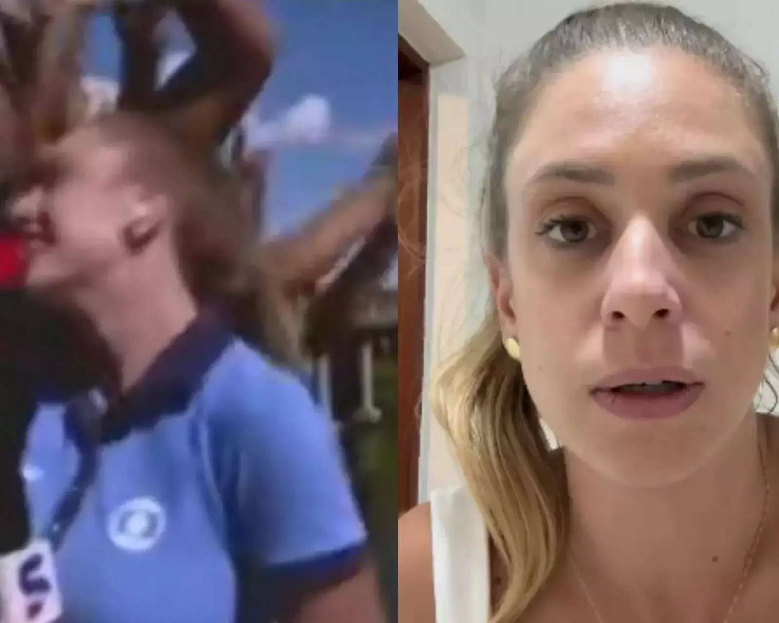 Repórter é agredida ao vivo