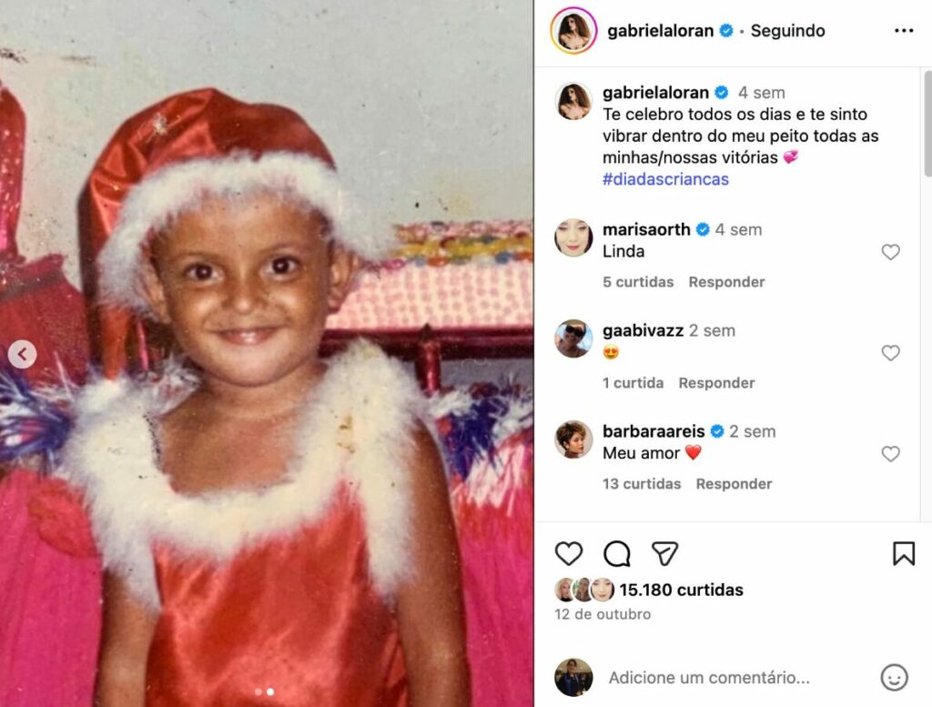 Gabriela Loran na infância