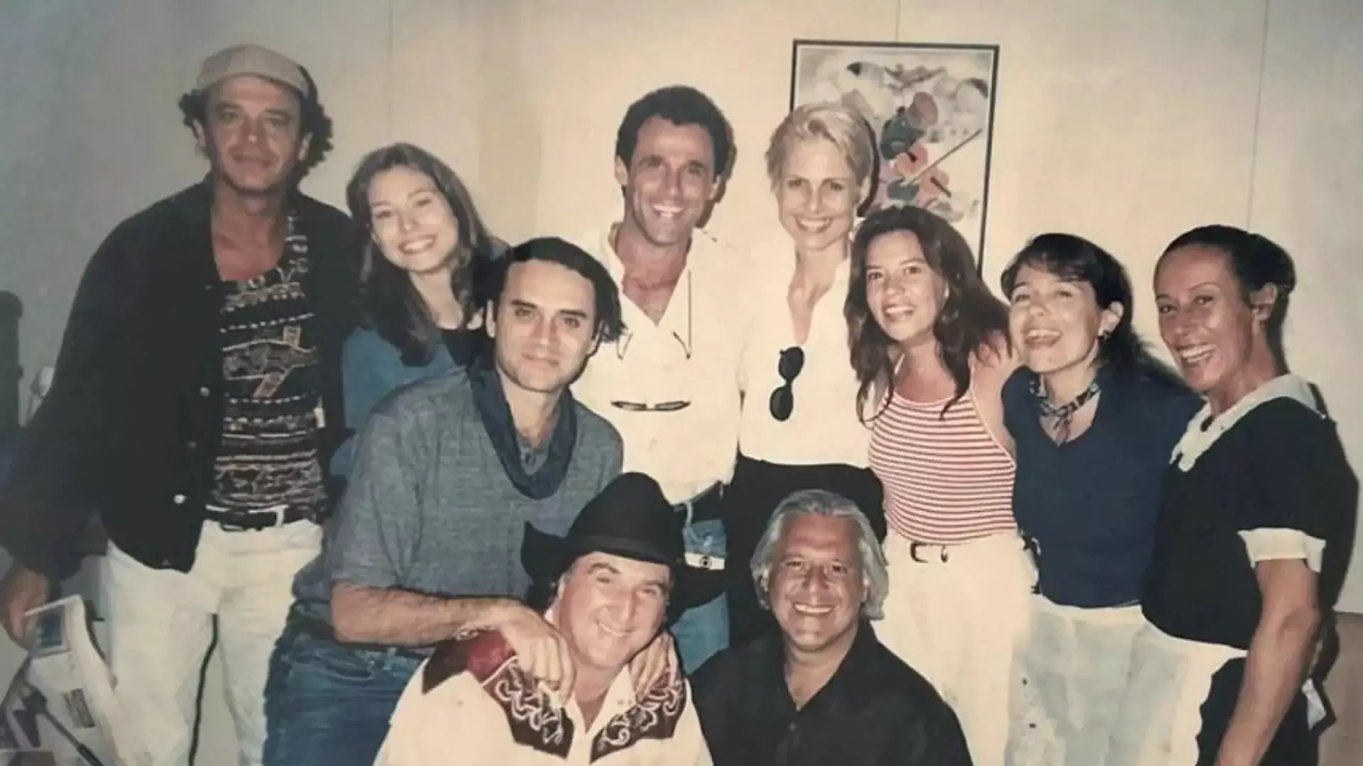 Parte do elenco de O Rei do Gado
