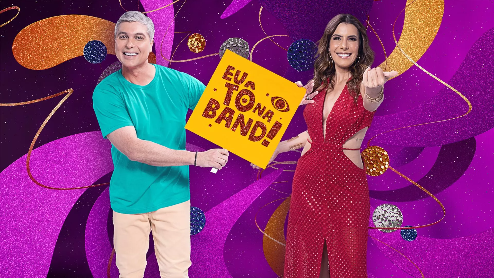 Joel Datena e Sheila Magalhães no Band Folia