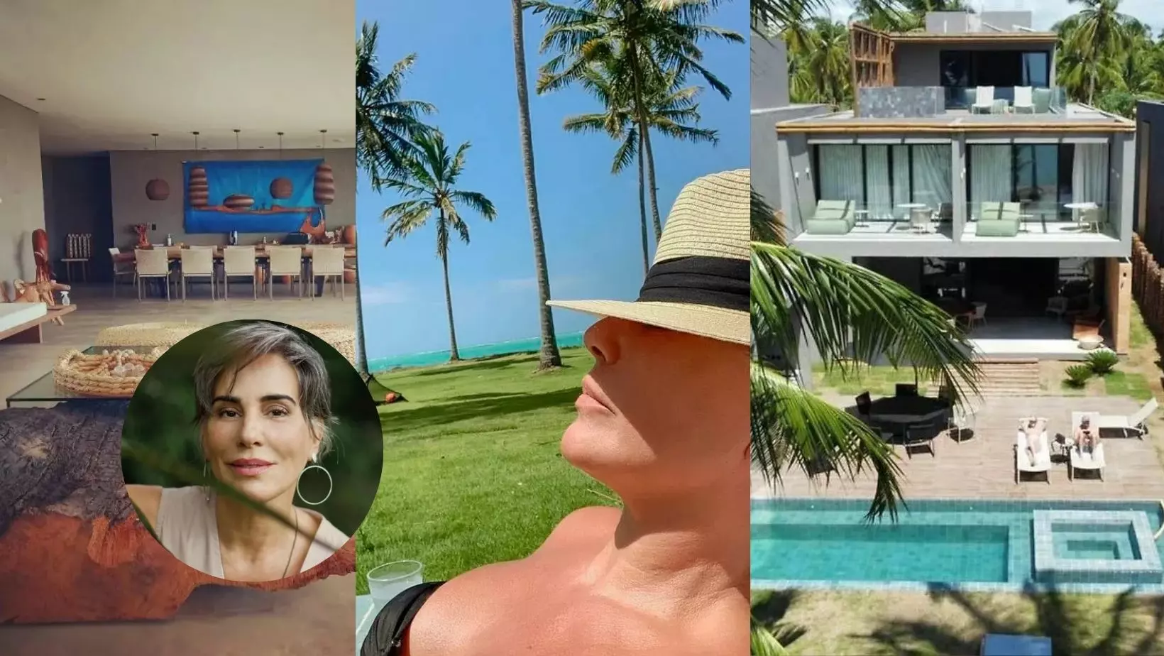 Gloria Pires tem algumas mansões listadas em portais de hospedagens