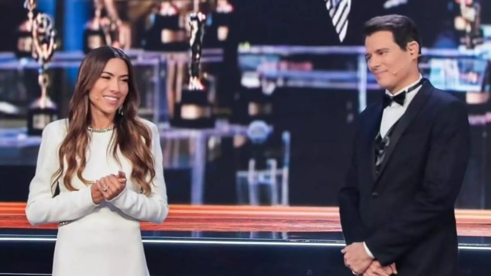 Patricia Abravanel e Celso Portiolli os apresentadores do Troféu Imprensa, no SBT