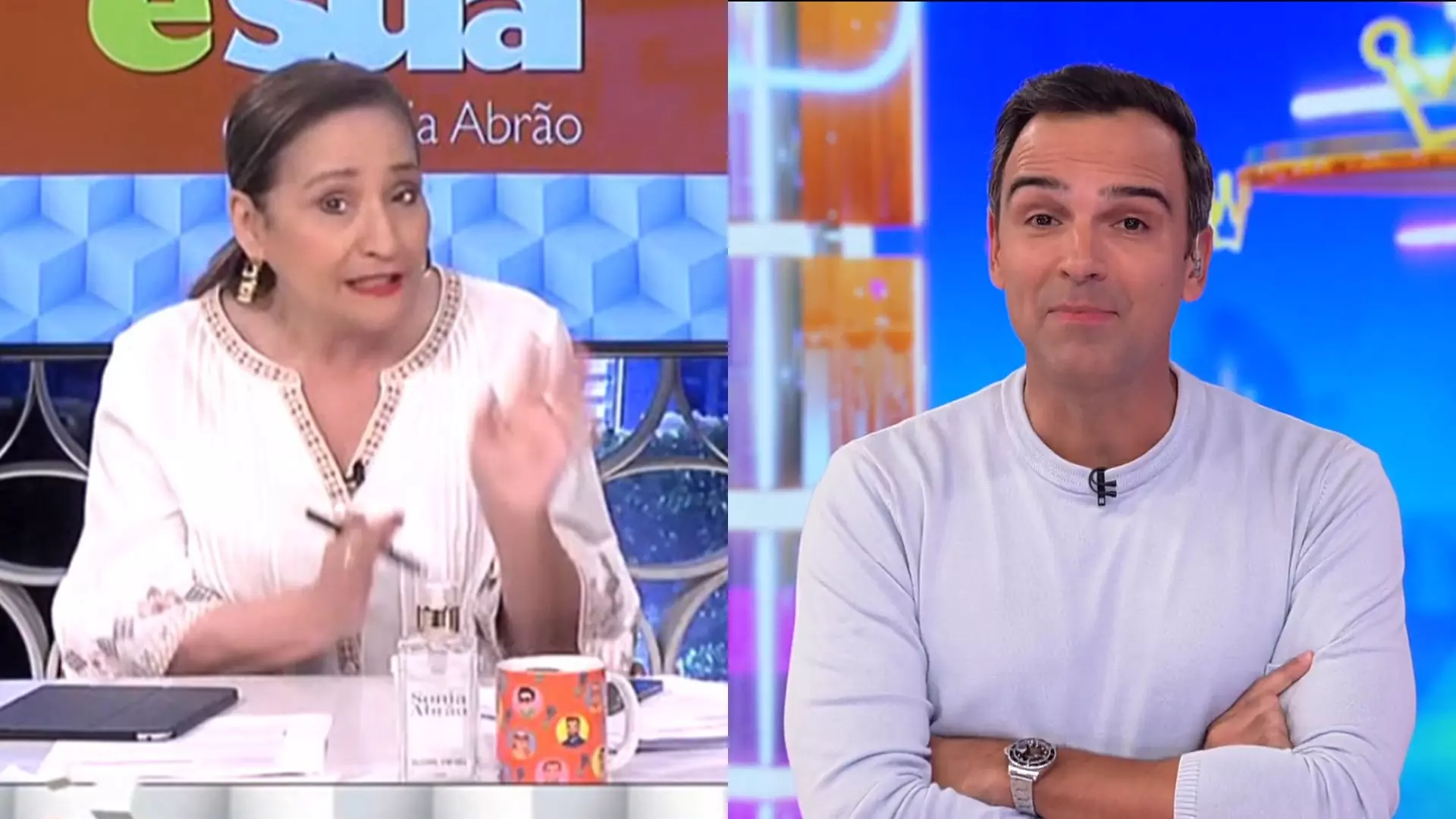 Sônia Abrão e Tadeu Schmidt