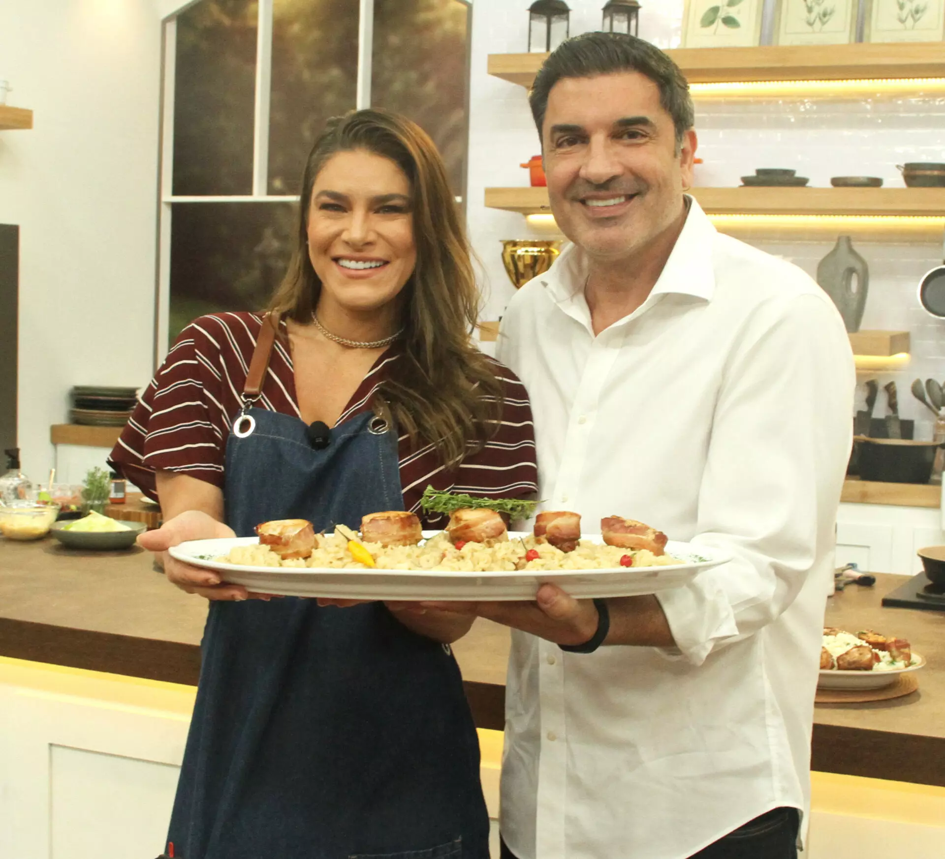Priscila Fantin e Edu Guedes no Fica Com a Gente
