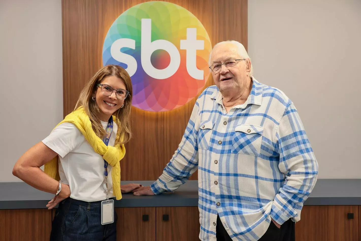 Daniela Beyruti e Boris Casoy
