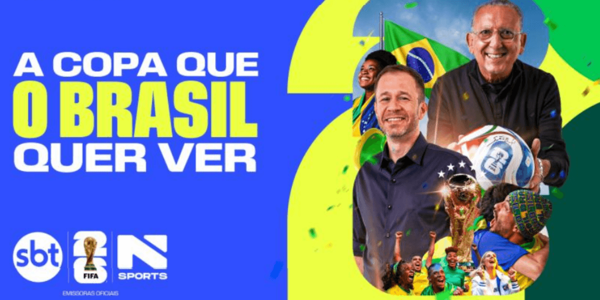 Tiago Leifert e Galvão Bueno, que serão os narradores da Copa do Mundo no SBT