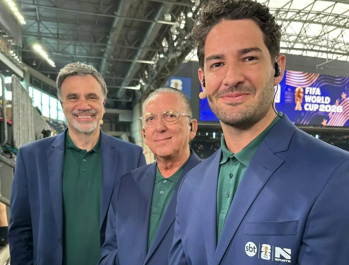 Time do SBT na partida Brasil x Japão na Copa do Mundo
