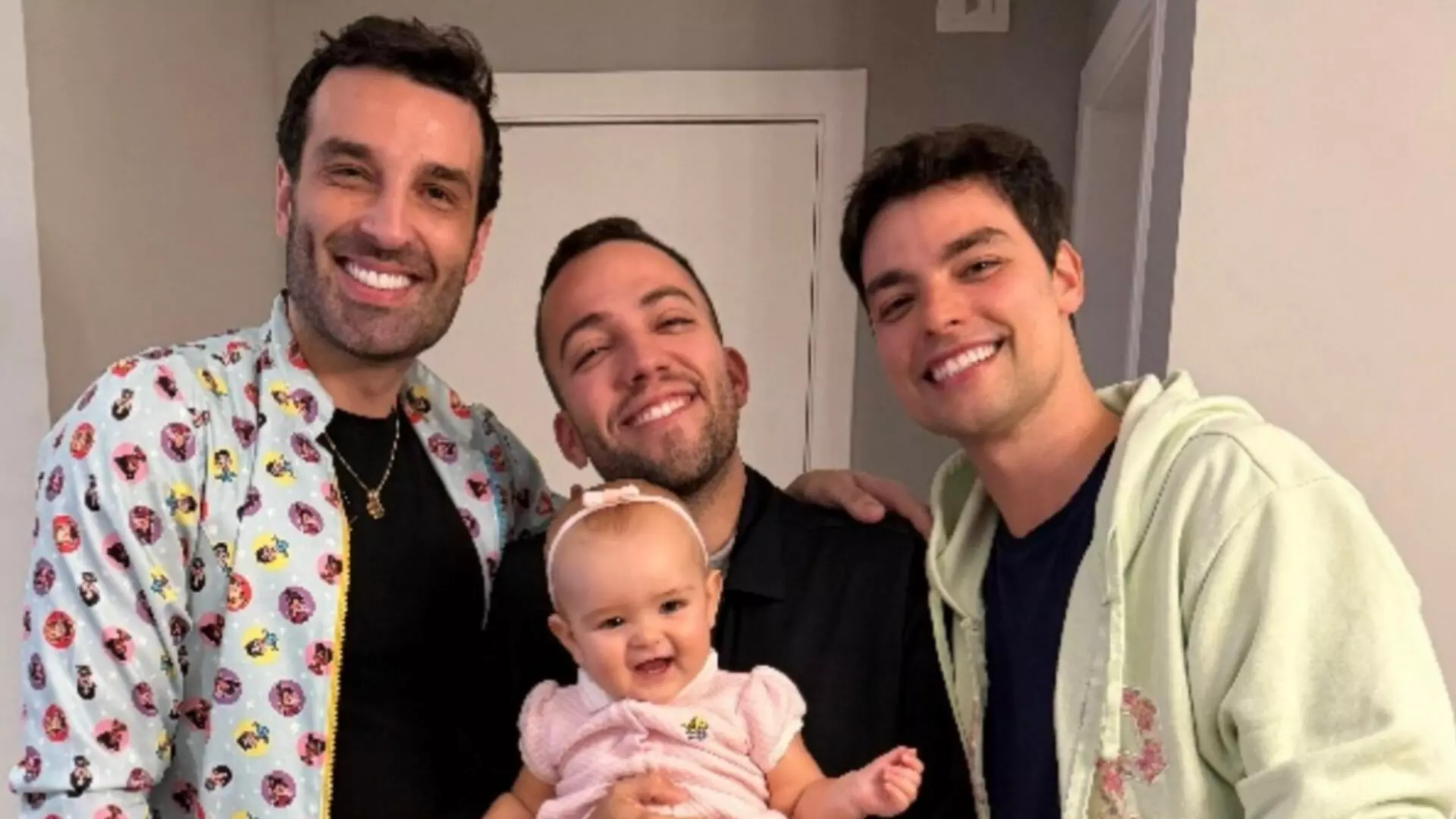 Tio Paulo, Lucas Rangel, Lucas Bley e a pequena Mia