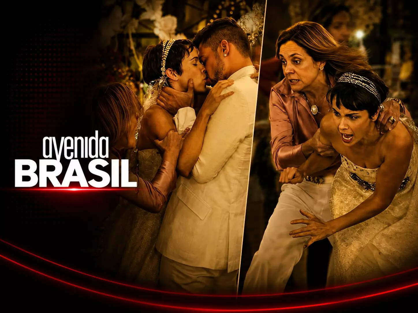 Carminha invade casamento de Nina e Jorginho