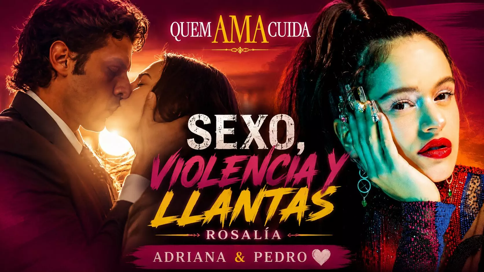 Música de Rosalia embala o casal Adriana e Pedro