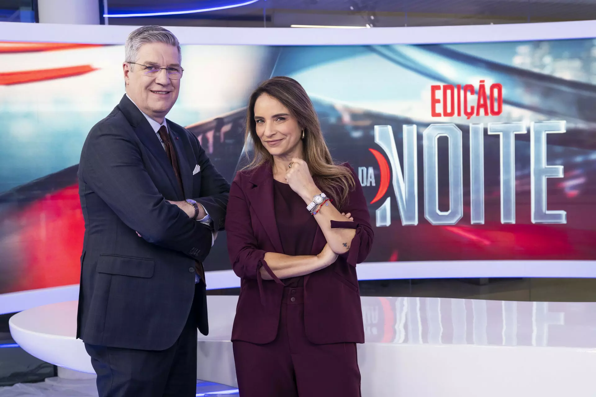 Felipe Vieira e Veruska Donato são os apresentadores do Edição da Noite