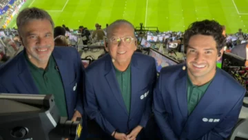 Alexandre Pato, Galvão Bueno e Mauro Beting