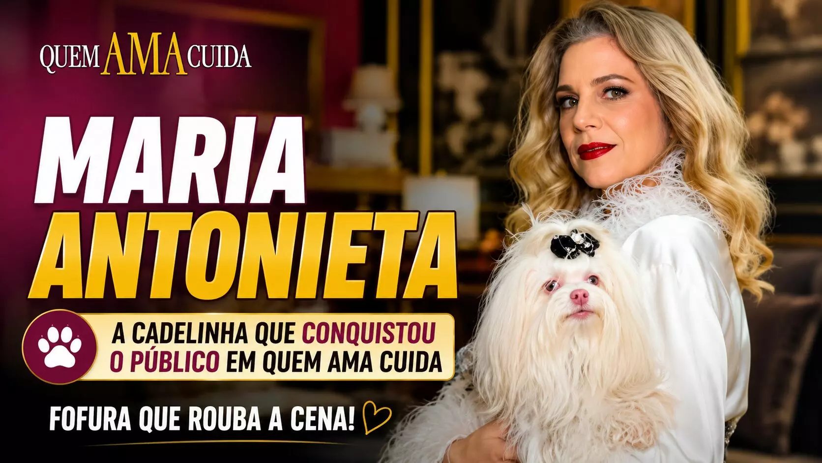 Maria Antonieta a pet da vilã Pilar Brandão
