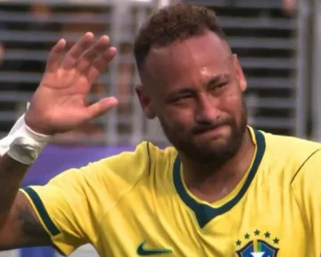 Neymar na partida Brasil x Noruega