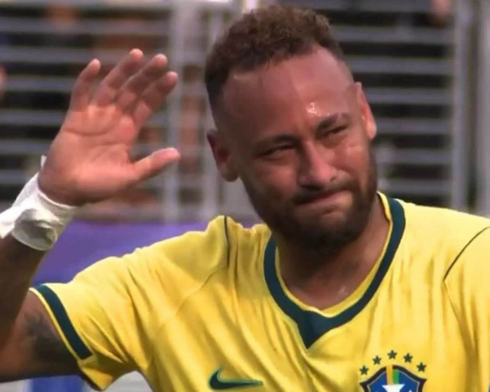 Neymar na partida Brasil x Noruega