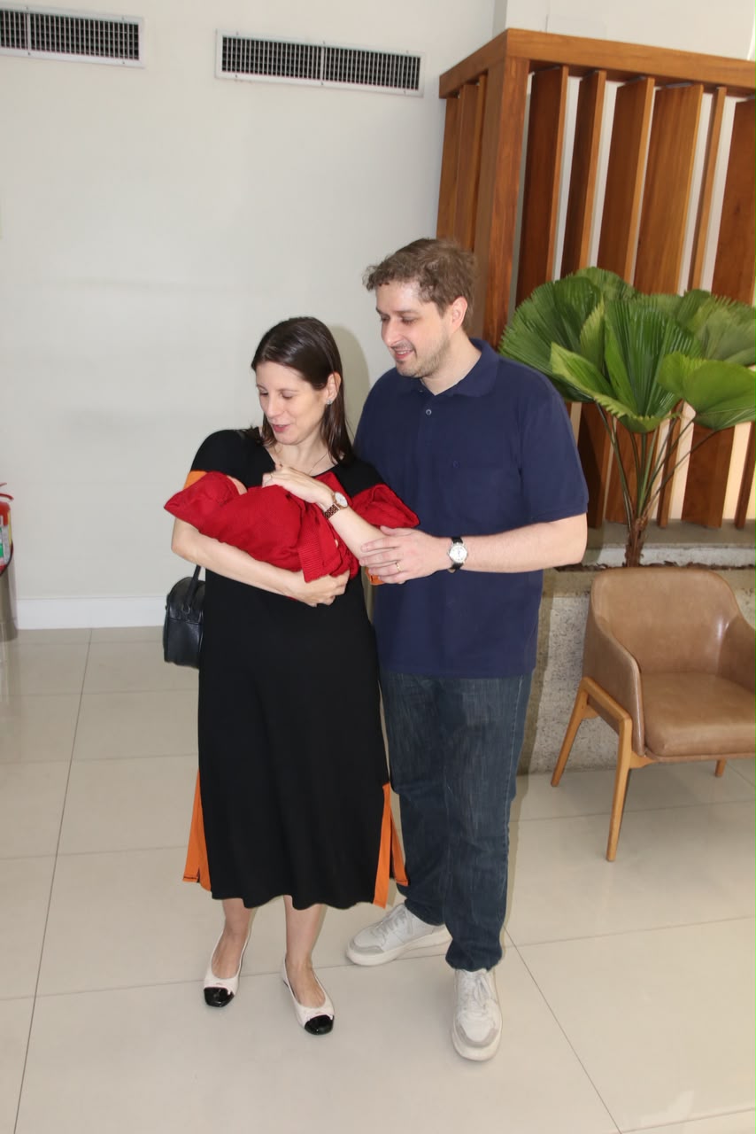 Evelyn Montesano e seu marido Rodrigo Hartz
