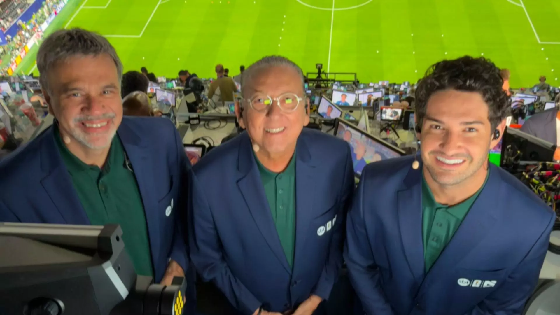 Mauro Beting, Galvão Bueno e Alexandre Pato